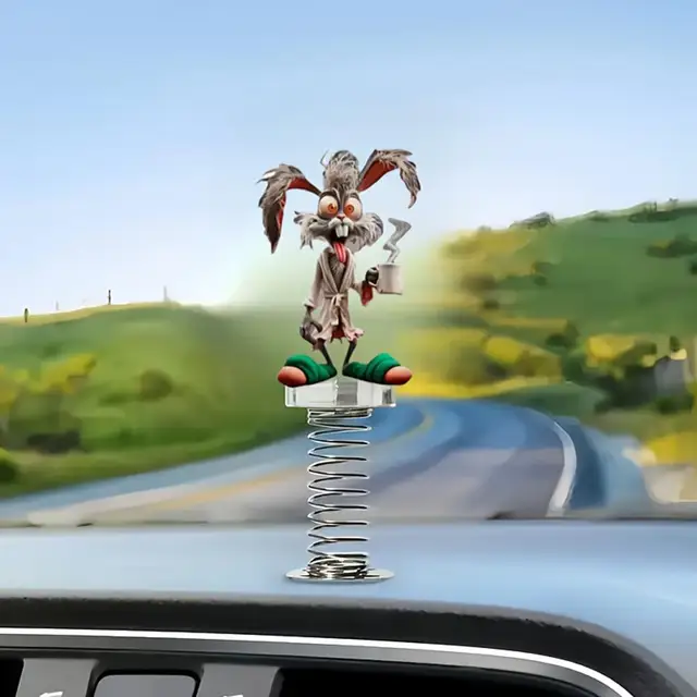 Funny Car 2D Acrylic Monkey Pendant Personalized Decor Pendant Bobblehead Cartoon Dashboard Decor Car Interior Accessories 2