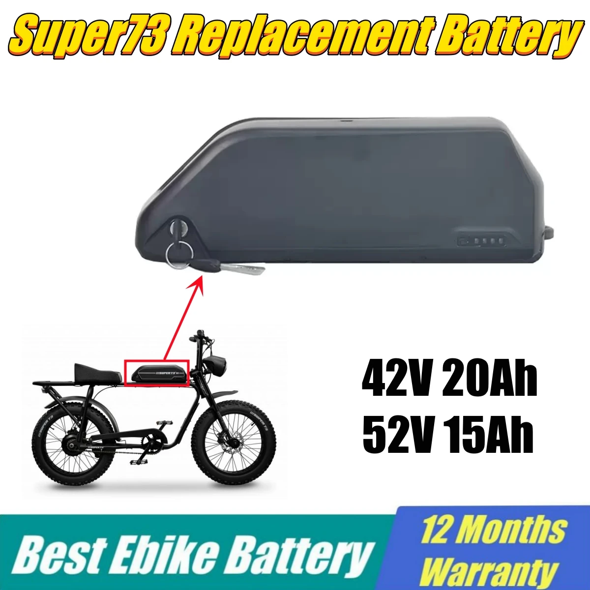 Super73 Batterie Ebike 48V 20Ah Batteria Per Bici Elettrica 36V 25Ah Realizzata Con Samsung 21700 Cell 50E Per Motore 500W 1000W Bicyc