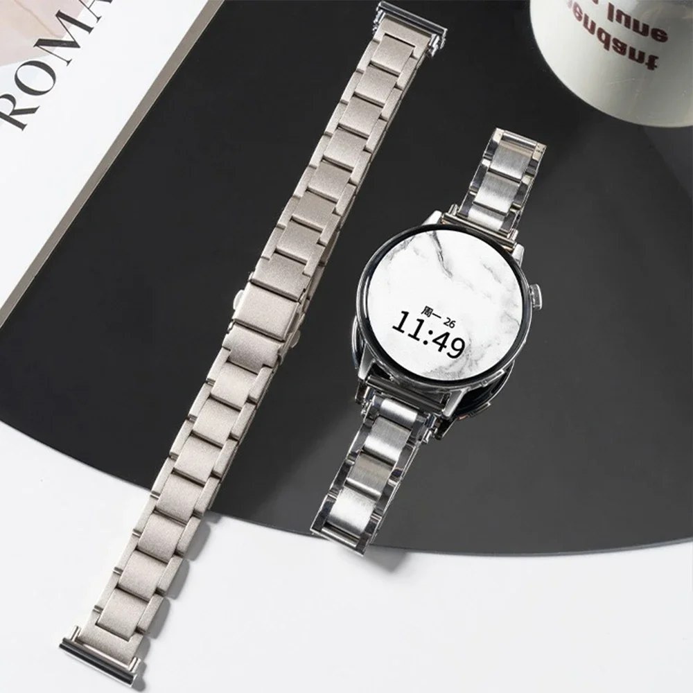 Luxury Women's Stainless Steel Watch Band, 18-22mm Adjustable Strap