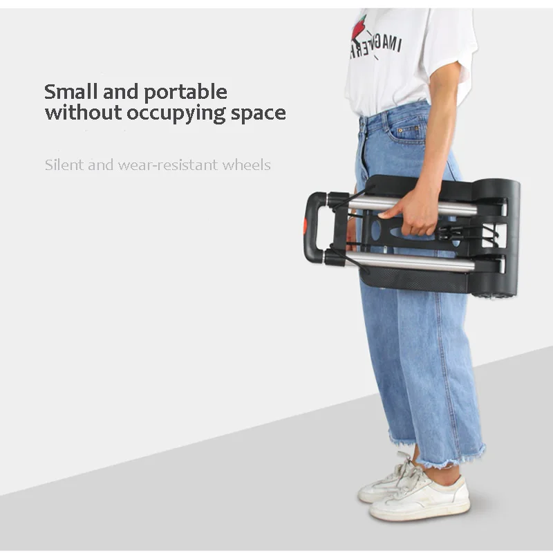 Carrello Multifunzionale Carrello Pieghevole For Ruote Da Sacco Pieghevole For Carichi Pesanti Da 40 Kg Carrello Pieghevole For Carriola Carrello For Bagagli Da Viaggio Carrello For La Spesa Portatile - Foto 5