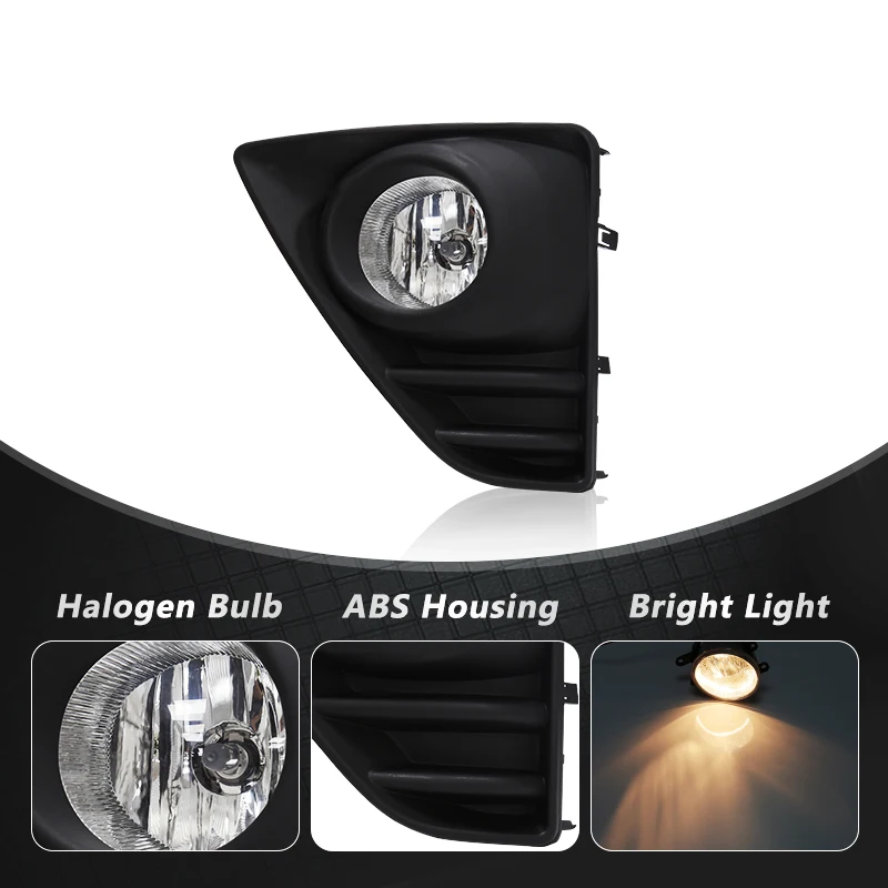 Rear Bumper Fog Light Lamp For Toyota Yaris Hatchback 2014-2017 (Driver's Side, Red Lens, W21W Bulb)