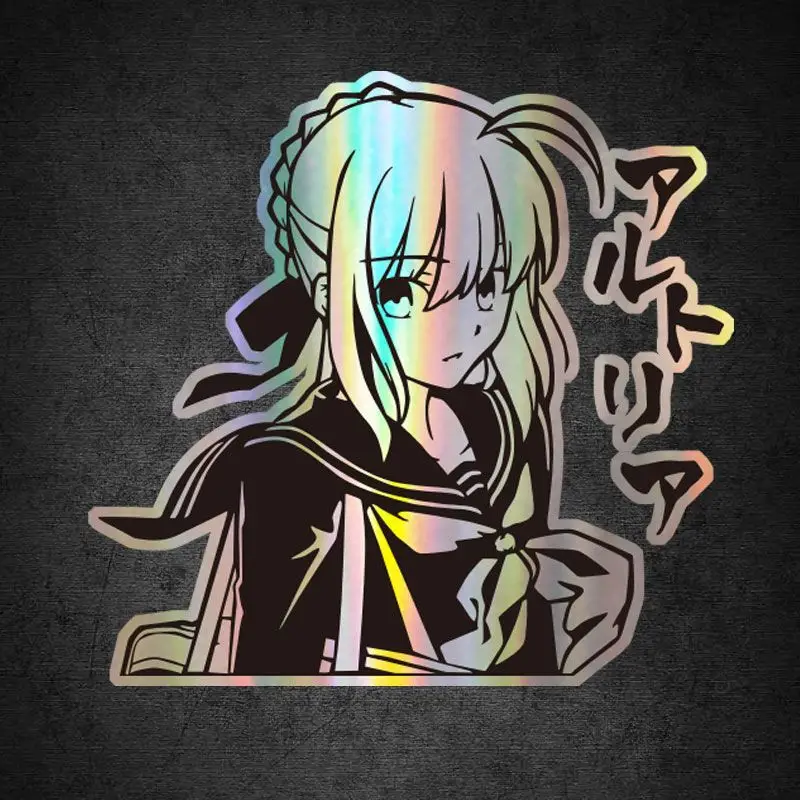 Популярная мультяшная лазерная наклейка Arturia Pendragon, 30 см, компьютерная Детская Наклейка, наклейки, эстетические художественные принадлежности