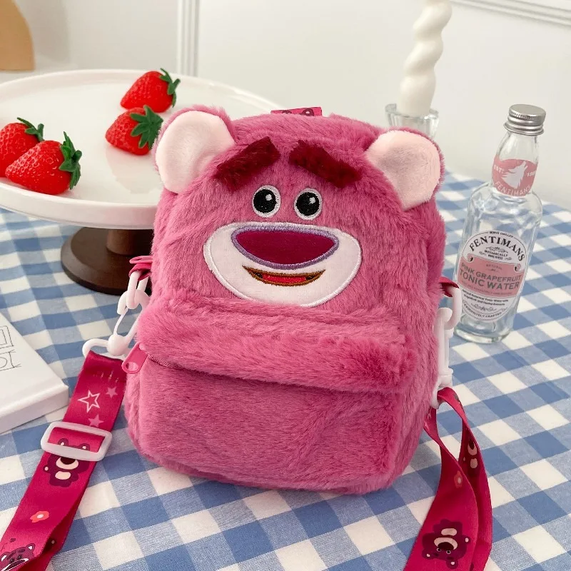 Disney's Plush Star Dew Strawberry Bear Little Monster Messenger Bag Women's Cartoon Bag