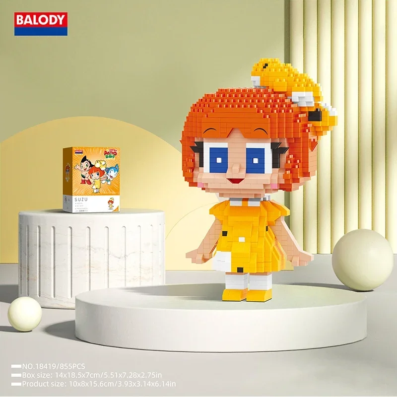BALODY Astro Boy Building Blocks Classic Cartoon Character Model Micro Particles Bricks Educational Assembly Toys Birthday Gifts