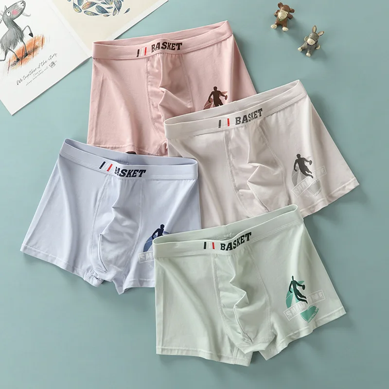 

Men's Cotton Boxers Junior Developmental Boys Underwear Junior High School Boxer Shorts