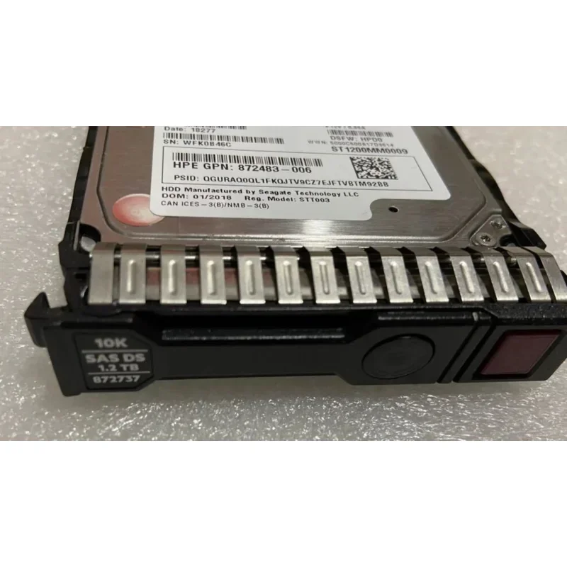 872737 HEP 1.2TB SAS 10K SFF SC DS 12G 2.5 인치 HDD, 872479-B21 872737-001 872483-006