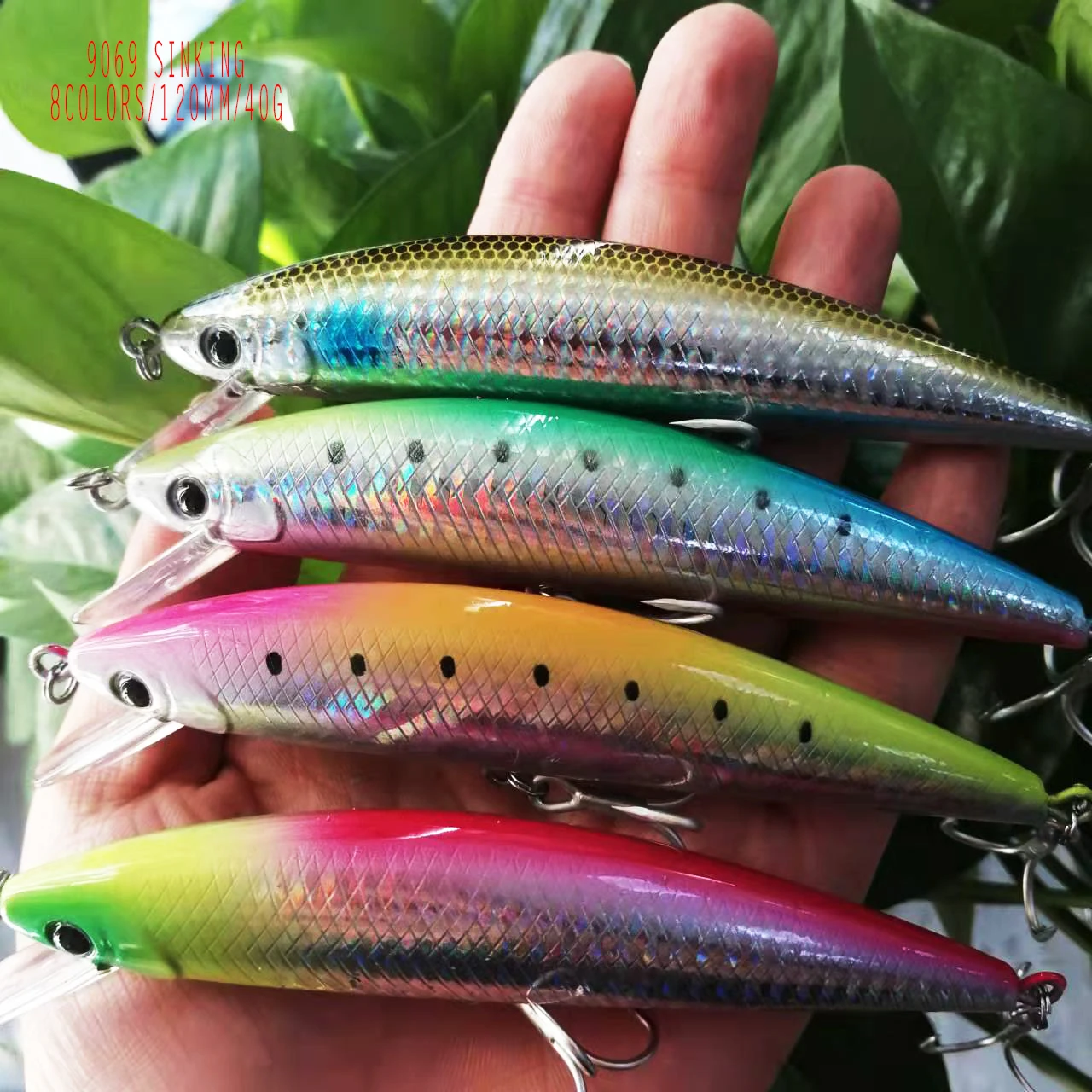 

1pcs 120mm 40g Heavy Sinking Minnow Seabass Trout Lure Long Casting Sinking Fishing Lures Wobbler Fishing Hard Bait Pesca 9069