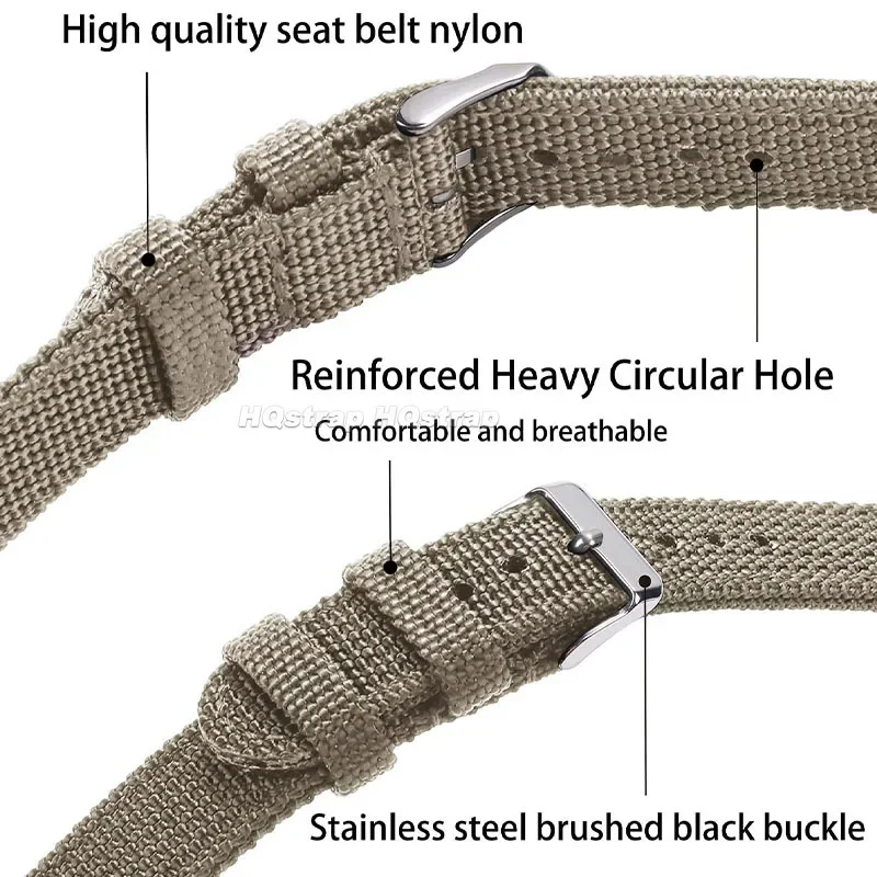 Versatile Nylon Canvas Strap - Sport Soft Wristband with Quick Release