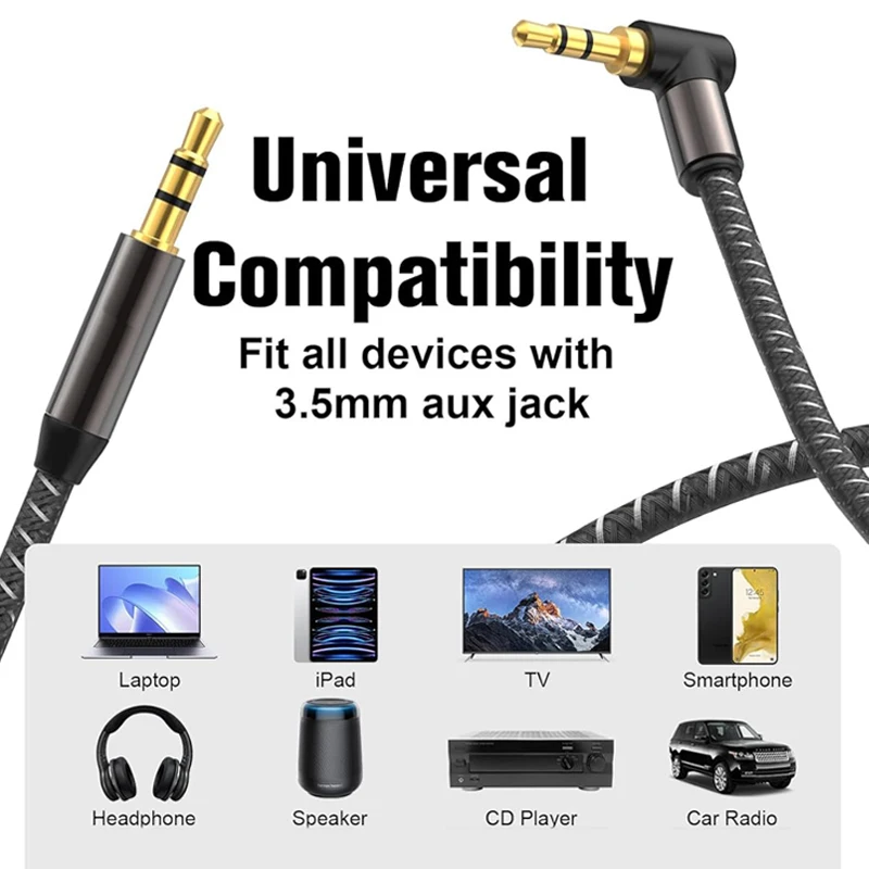 MOSWAG 2 In 1 Audio Cable 1/8" To 3.5mm Audio Aux Jack Cable 3.28FT/1M With USB C To AUX Cable Audio Auxiliary Input Adapter For Headphones,Car,Home Stereos,Speaker (Not Support Micphone - View #8