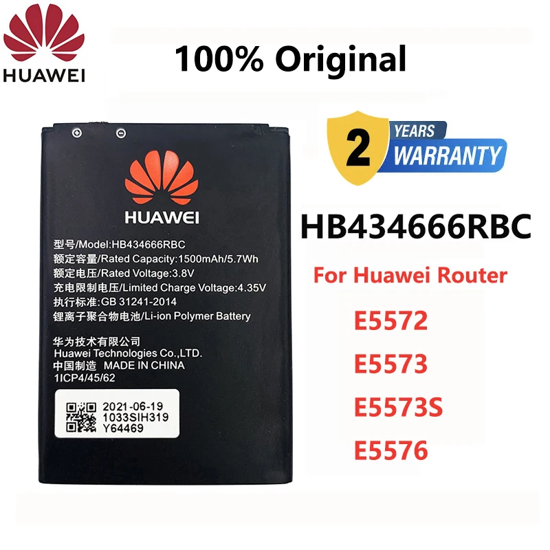 

100% Orginal HB434666RBC Phone battery 1500mAh For Huawei Router E5573 E5573S E5573s-32 E5573s-320 E5573s-606 E5573s-806