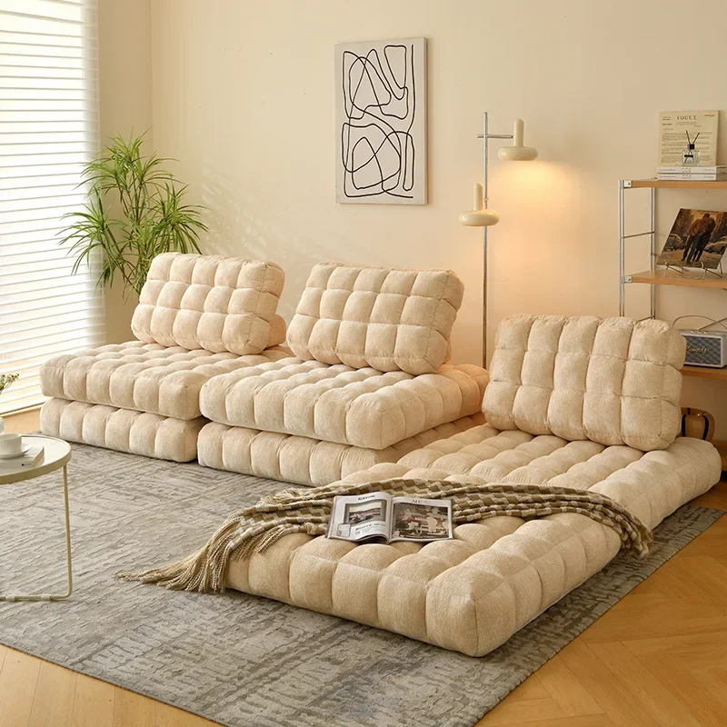 Living Room Single Tatami Sofa – Cream Fabric Module 2