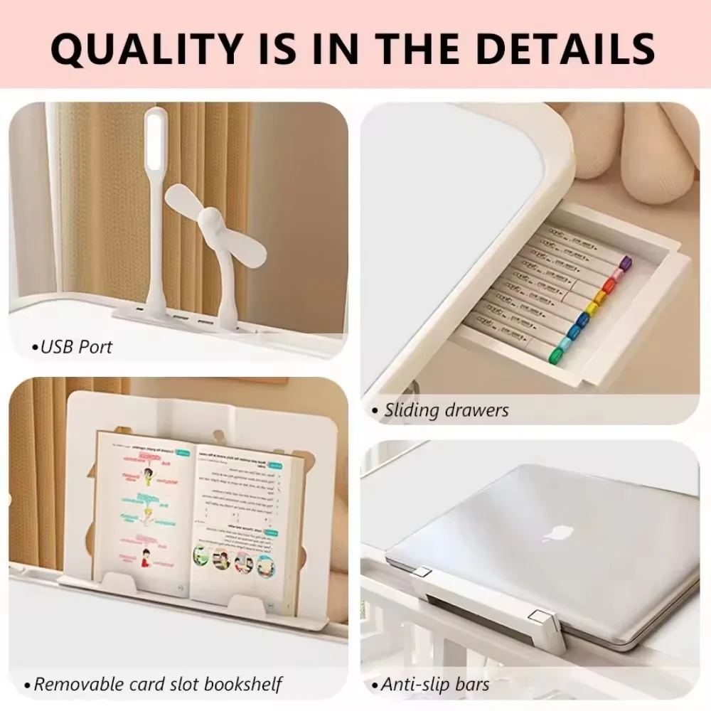 Foldable Laptop Table Office Small Desk Board Adjustable Liftable Laptop Dormitory Student Desk Simple Home Children Study Desks