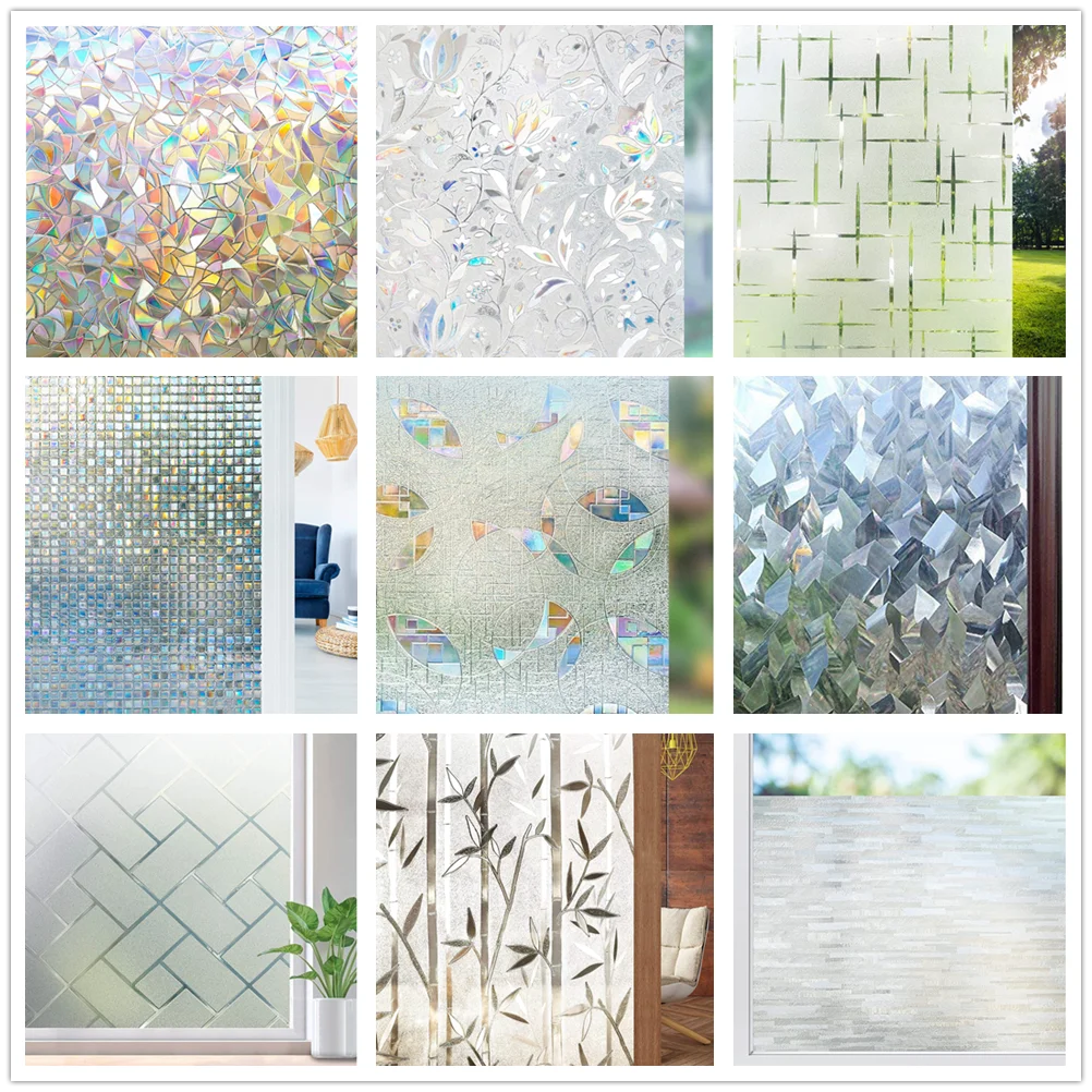 Window Privacy Film Decorative Window Clings for Home,Opaque Static