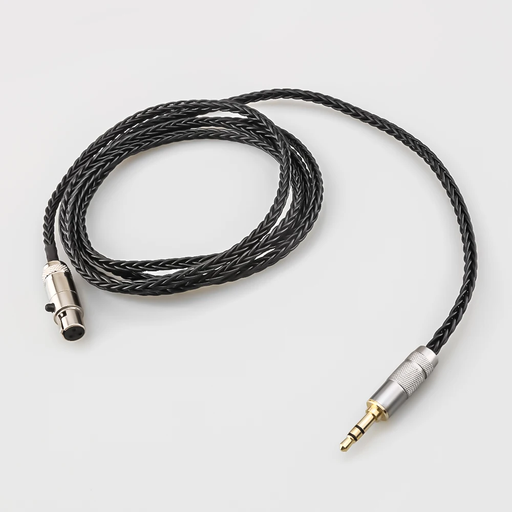 Hot Sale 8 Core Audio Headphone Upgraded cables 3.5mm stereo plug to mini XLR for AK G Q701, K240S ,K271 ,K702 ,K141 ,K171, K712