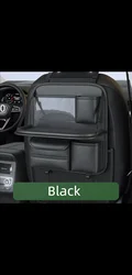 Car Seat Back Organizer with Foldable Table - Essential Vehicle Storage Solution (Black)