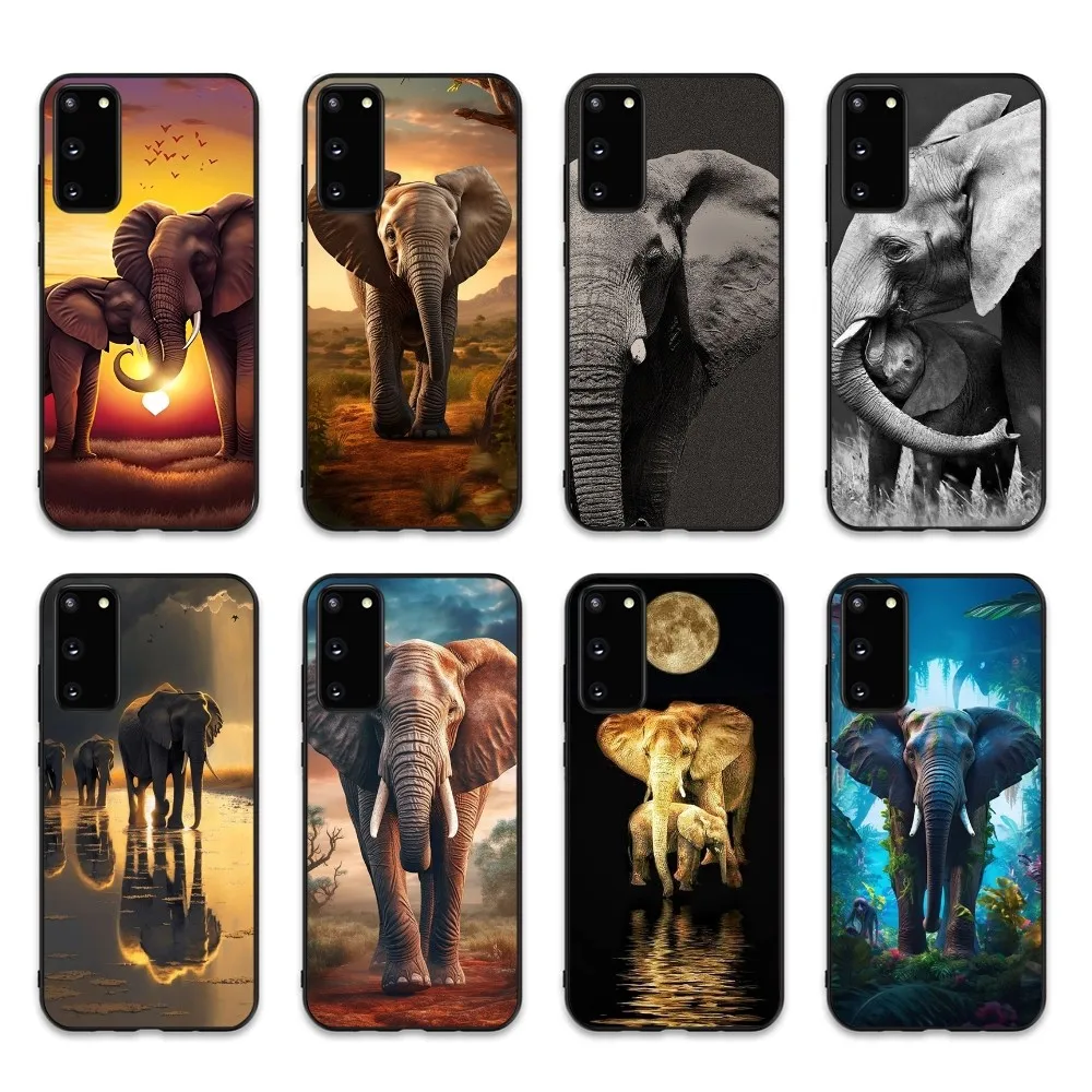 

Animal Elephant Phone Case For Samsung S 9 10 20 21 22 23 30 23plus Lite Ultra FE S10lite Fundas