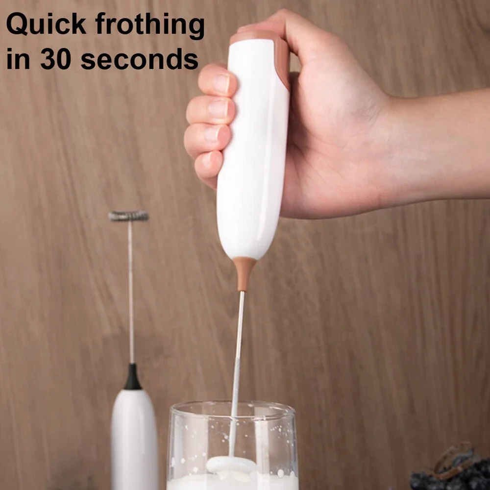 Electric Egg Beater Milk Frother Egg String Whisk Mixer Hand for Coffee Cappuccino Latte Creamer Frothy Blend Whisk Egg Beater 4