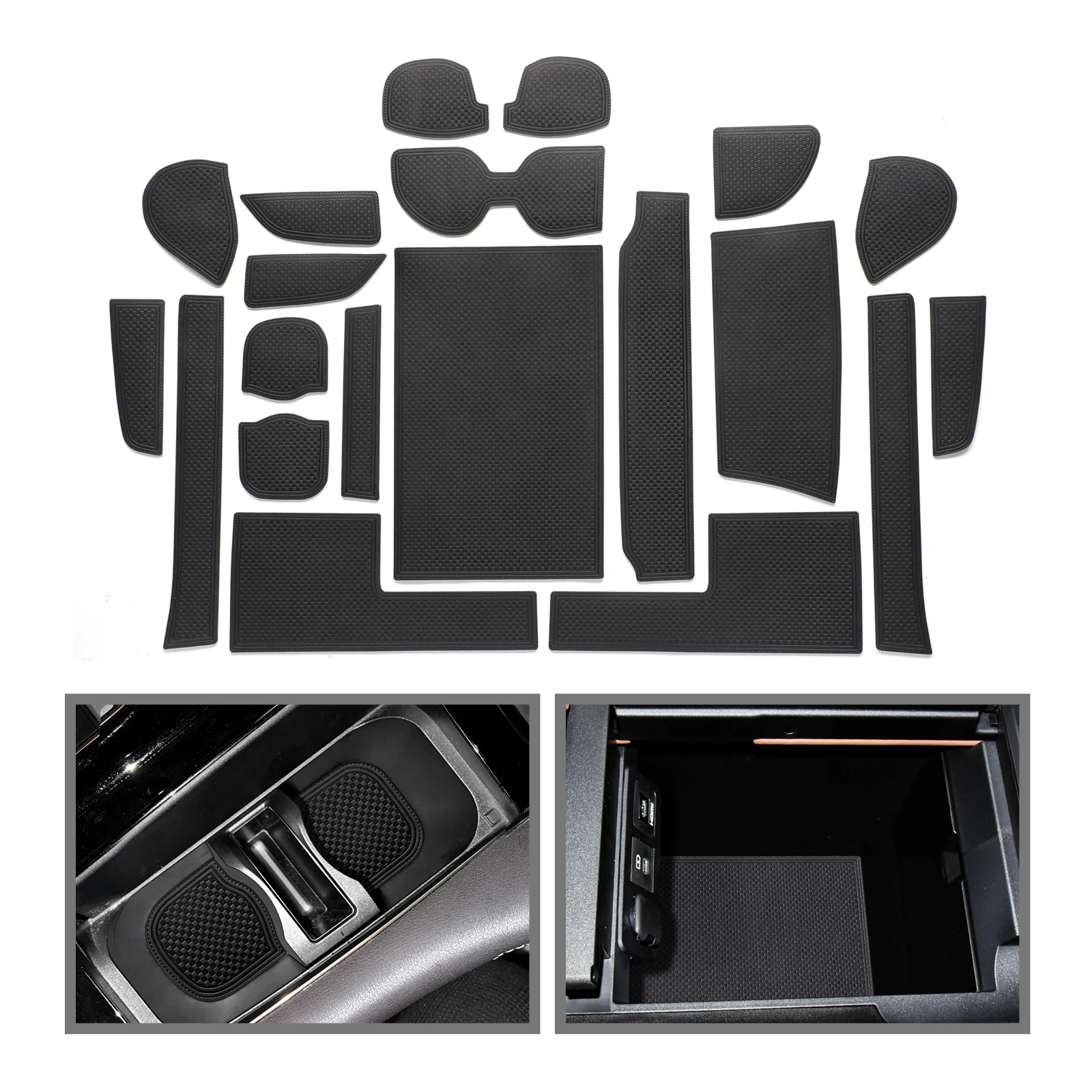 Per Toyota Alphard Verfire 40 Series 2023 2024 Car Leather Gate Slot Cup Mat Cortex Door Pad Water Coaster Accessori