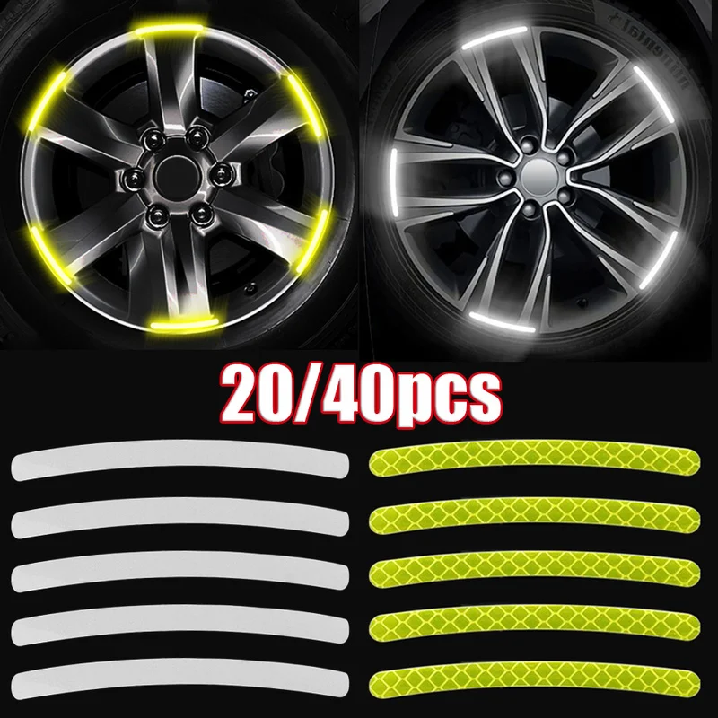 White 3M Reflective Wheel Stripes - Rim Stickers For Cars & SUVs, 20"-22" Wheels 3 thumbnail image