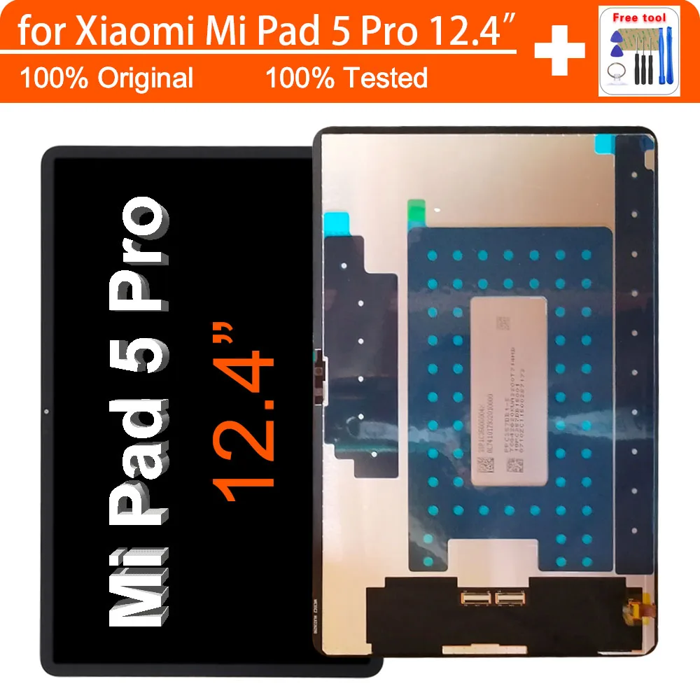 

12.4" Original LCD for Xiaomi Mi Pad 5 Pro LCD Display Touch Screen Digitizer Panel Parts Replacement for Mi Pad 5 Pro 22081283C