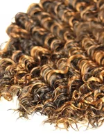 Water Wave Human Hair Bundles Highlight Ombre Honey Blonde Curly 3 4 Bundles 10A 12A 14A Virgin Double Weft Water Curly Bundles 2