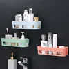 Bathroom Shelf Rack Toilet Adhesive Shampoo Gel Storage Basket Decoration Bathroom Corner Shower Shelf Organizer Accessories 2