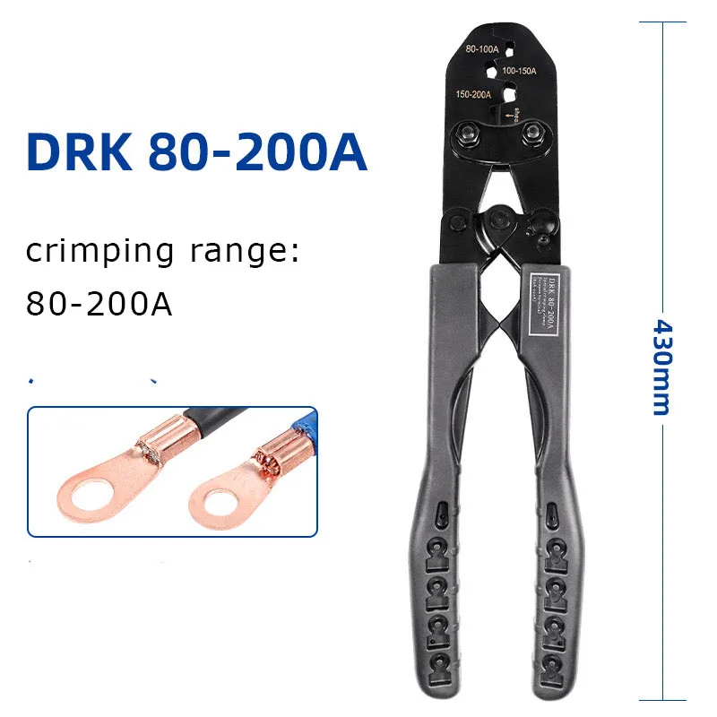 OT 오픈 노즈 구리 터미널 용 압착 플라이어 20-50A 5-100A 80-200A 절연 터미널 크림 퍼 도구
