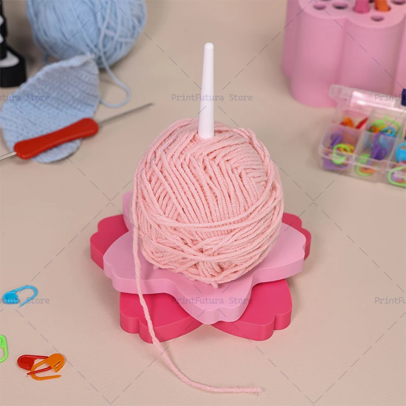 Sakura 3D Printed Smooth & Quiet Yarn Spinner Holder