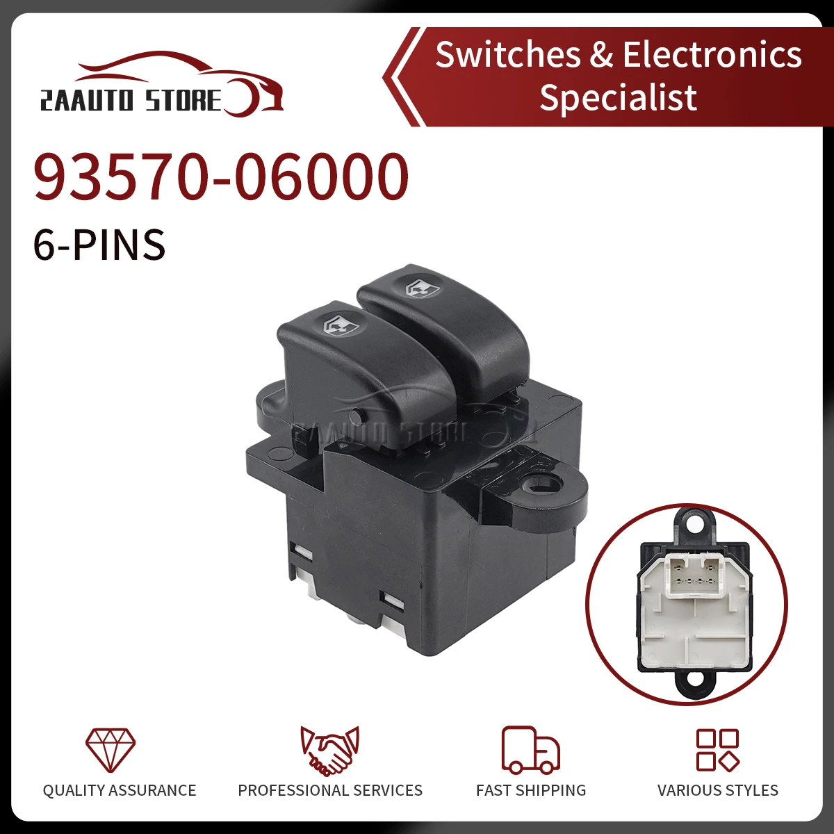 9357006000PowerMasterDriverWindowSwitchForHYUNDAIATOSPRIME