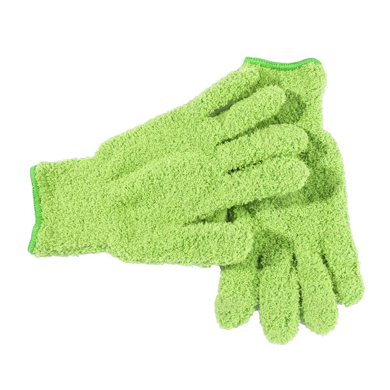 1Pair Cleaning Gloves Microfiber Coral Fleece Car Grooming Gloves Solid Five Finger Dust Removal Housework Absorbent car cleaning gloves microfiber cleaning gloves microfiber washing gloves microfiber gloves