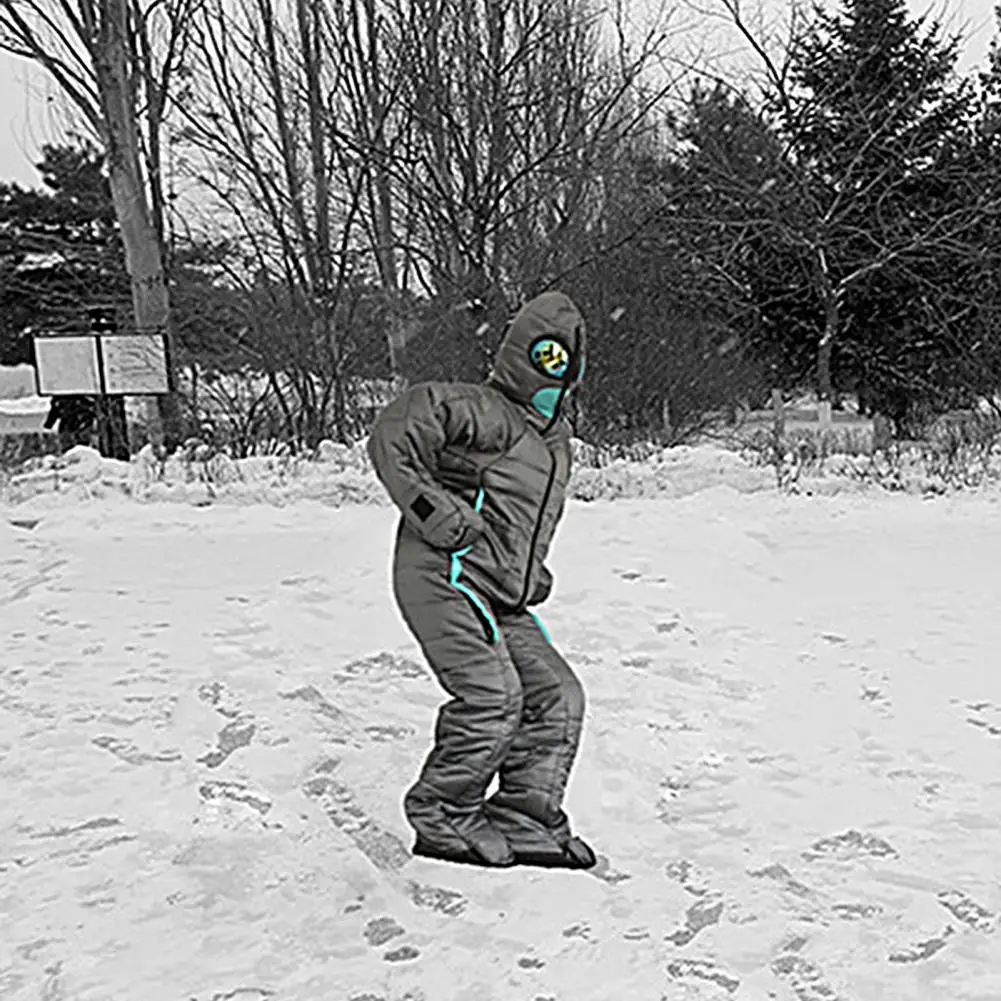 Sacco A Pelo Impermeabile Indossabile Sacco A Pelo Completo In Cotone Cavo Che Riempie Il Sacco A Pelo Portatile Da Passeggio Per Il Campeggio