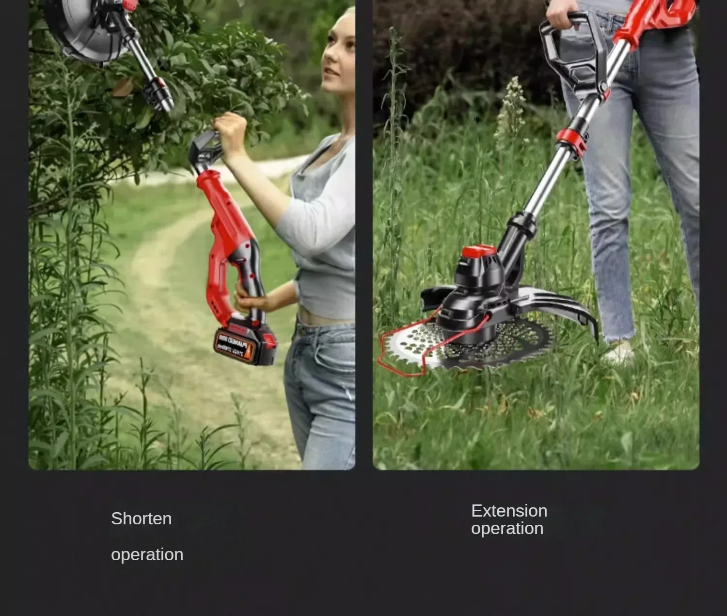 Kabelloser Elektrischer Rasen Trimmer - Perfekt für kleine Gärten und mit dem Rasenmäher nicht erreichbare Stellen 3