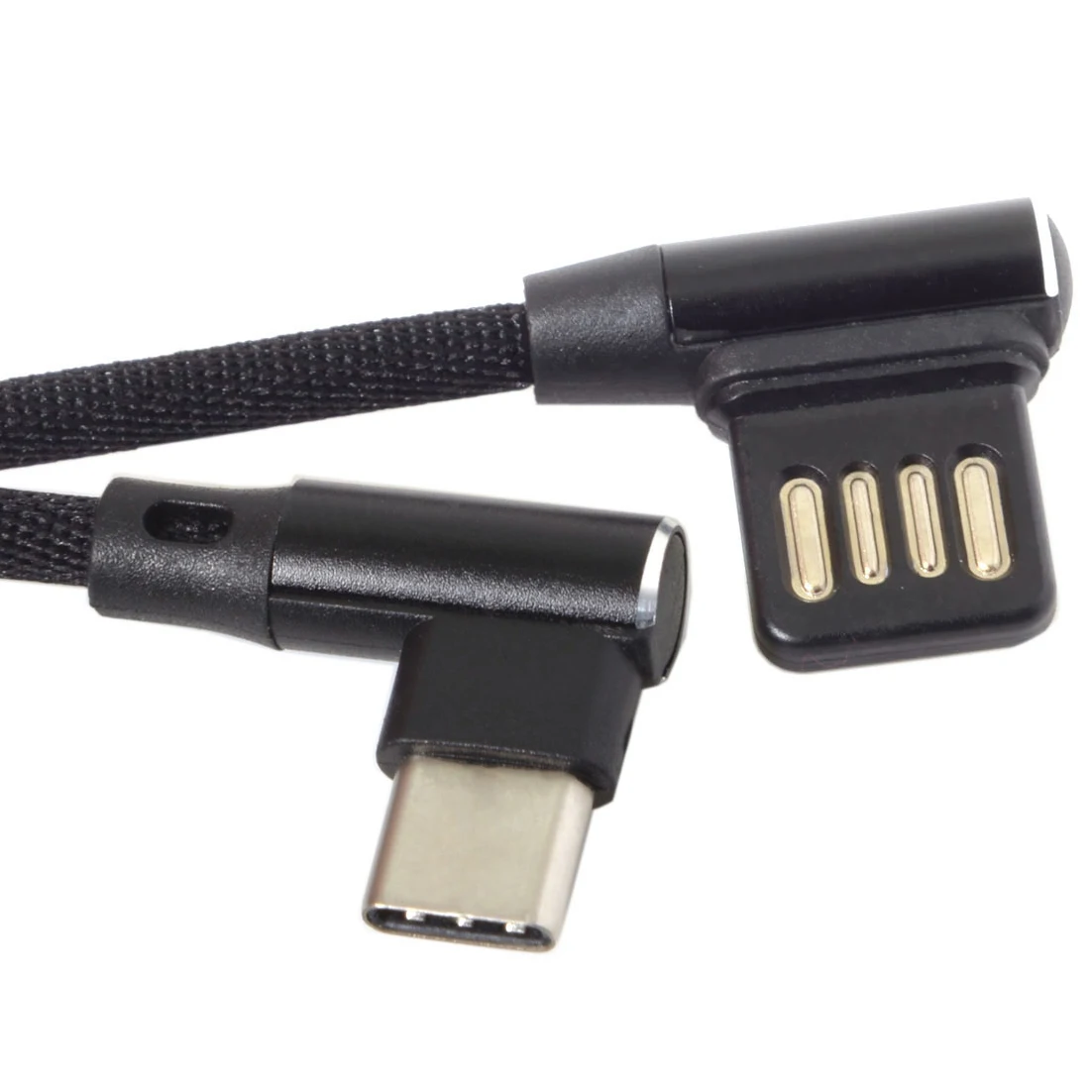 Usb-C 3.1 Type-C To Left Right Angled 90 Degree Usb 2.0 Data Cable with Sleeve For Tablet & Phone 15Cm usb charging cable