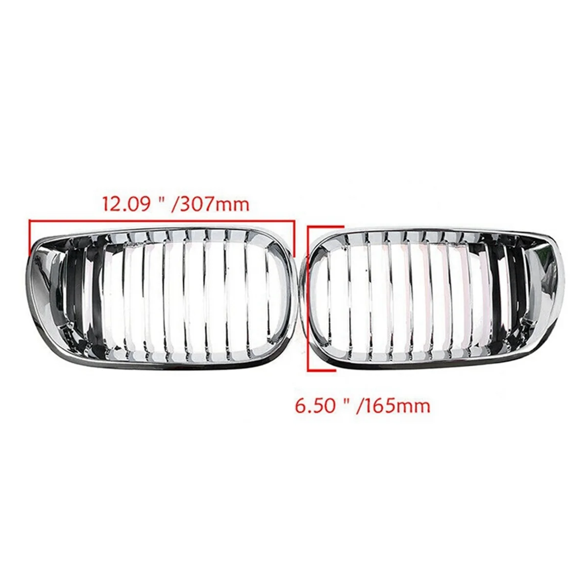 Automobile Forward Air Grille Chrome Ghost Mask Suitable For BMW E46 4-Door 2002-2005 51137030545 51137030546
