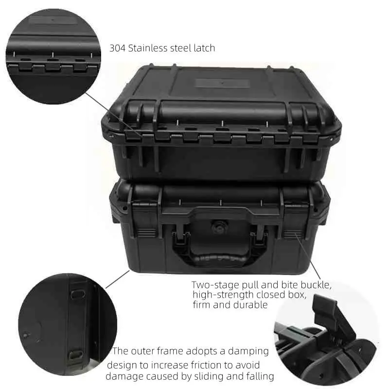 Waterproof Case Tool box organizer box Hard Case Tool Storage box Tough Build Protable Toolbox Instrumengt Plastic tool case 5