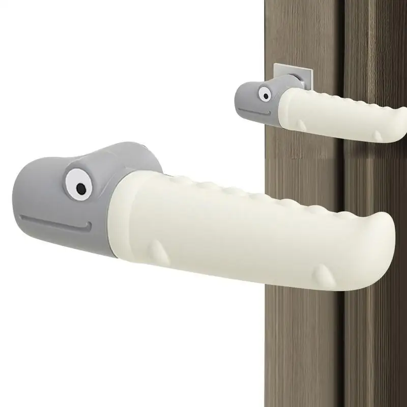 

Door Knob Protector Crocodile Anticollision Silicone Door Handle Covers Reusable Door Handle Grip For Wall Protecting Soft Door