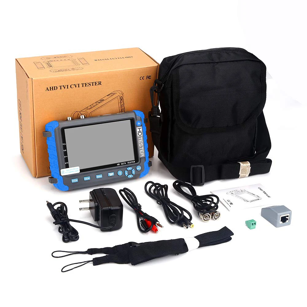 CCTV Camera Tester PEGATAH IV8W-L 8MP 4K CCTV Tester Security Camera 5 Inch Monitor for 4 IN 1 TVI AHD CVI Analog Security Cam Tester Video Test