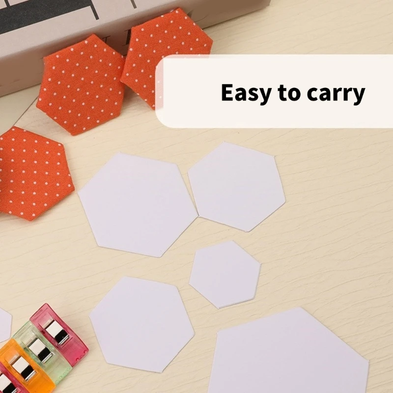600Pcs Hexagon Paper Piecing Paper for Patchwork Quilting, 6 Different Size Piecing Shape Quilting Templates