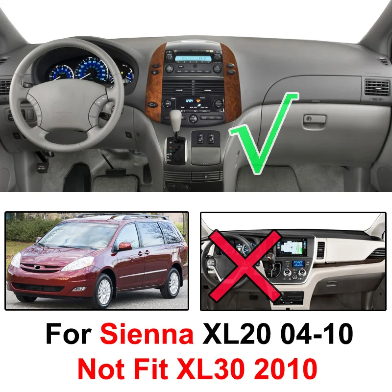 OEMASSIVE Fit For Toyota Sienna 2004 2005 2006 2007 Dashmat Dash Mat Dashboard Cover Pad Sun Shade Dash Board Cover Carpet dashboard cover