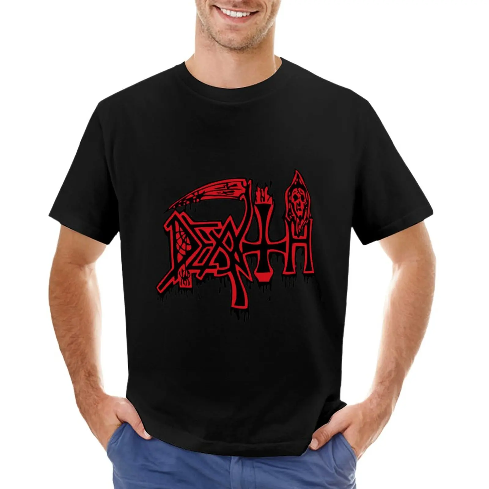 

DEATH LOGO T-Shirt korean fashion Anime t-shirt sports fan t-shirts cute tops mens funny t shirts
