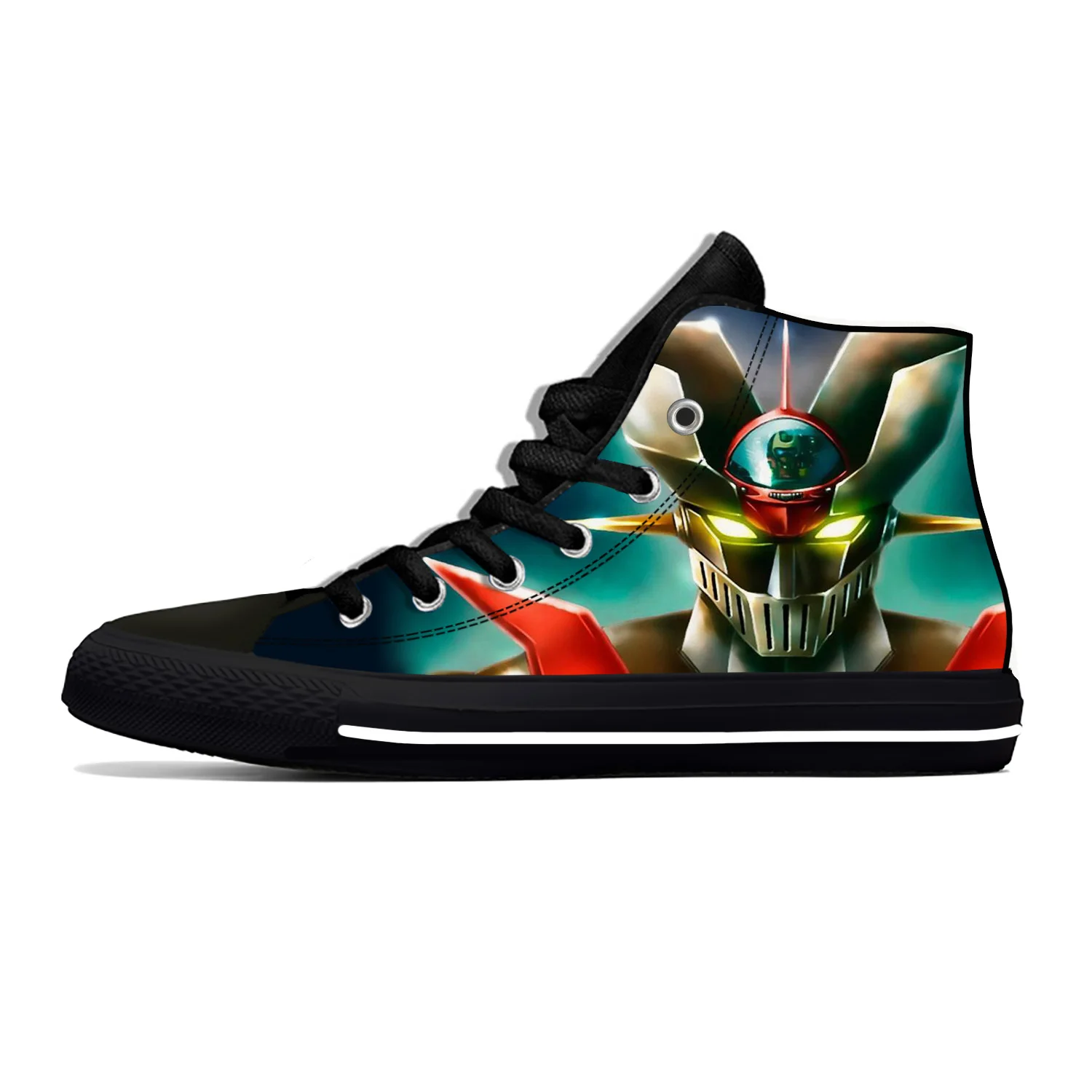 

Japanese Anime Manga Mazinger Z UFO Robot Fashion Casual Cloth Shoes High Top Lightweight Breathable 3D Print Men Women Sneakers