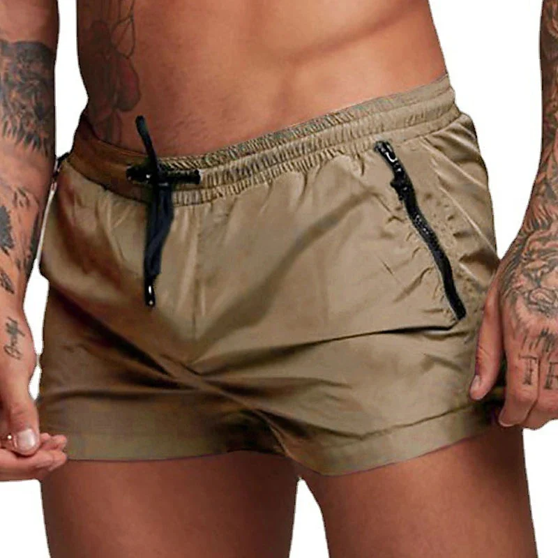 Men's Shorts Outdoor Running Pocket Drawstring Design Elastic Waist Solid Color Comfortable Breathable Shorts Summer 5