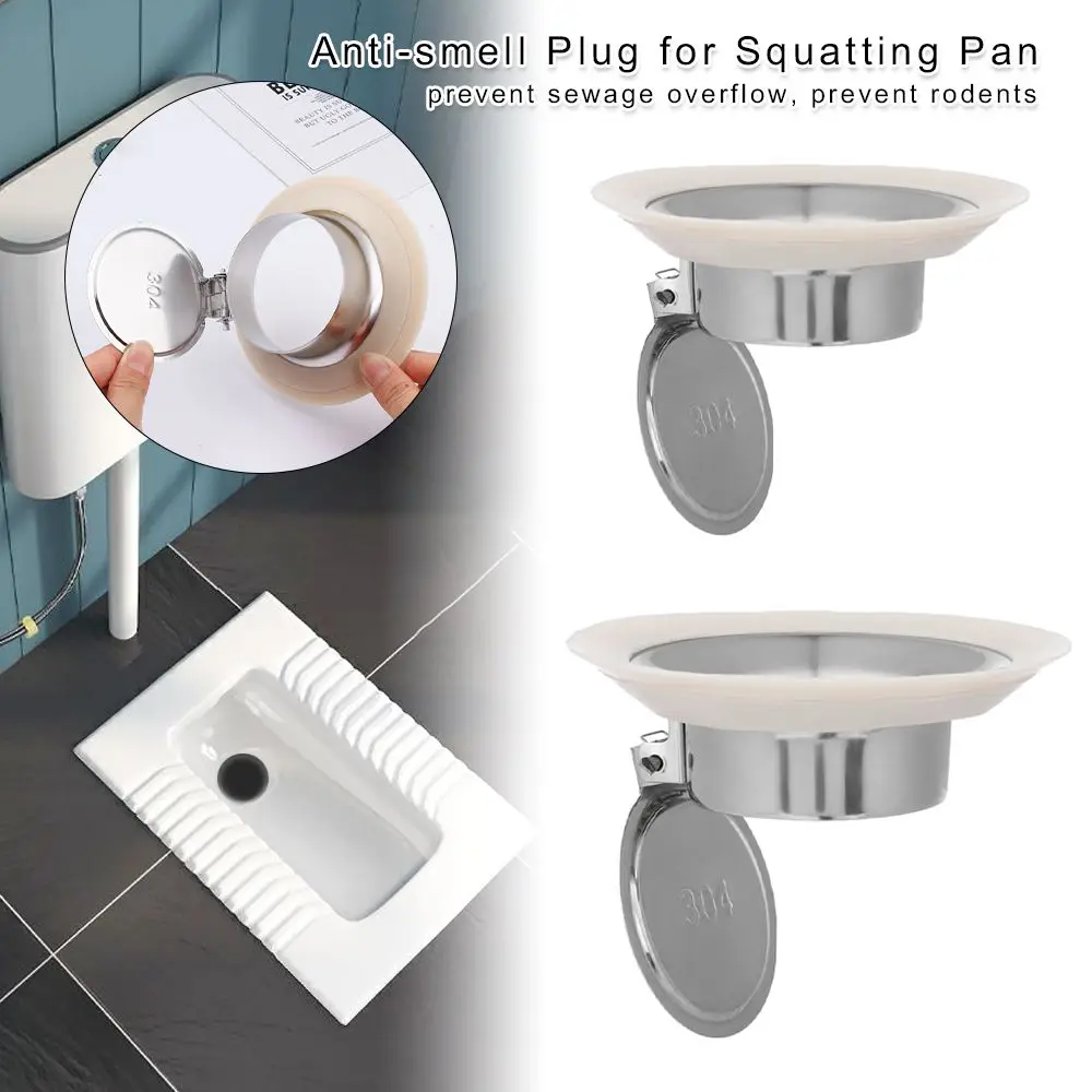Description Picture 2 of item1pc Toilet Deodorizer Stopper Squatting Pan Anti-smell Plug Sewer Pipe Anti-blocking Cover Sewage Overflow Bathroom Fitting