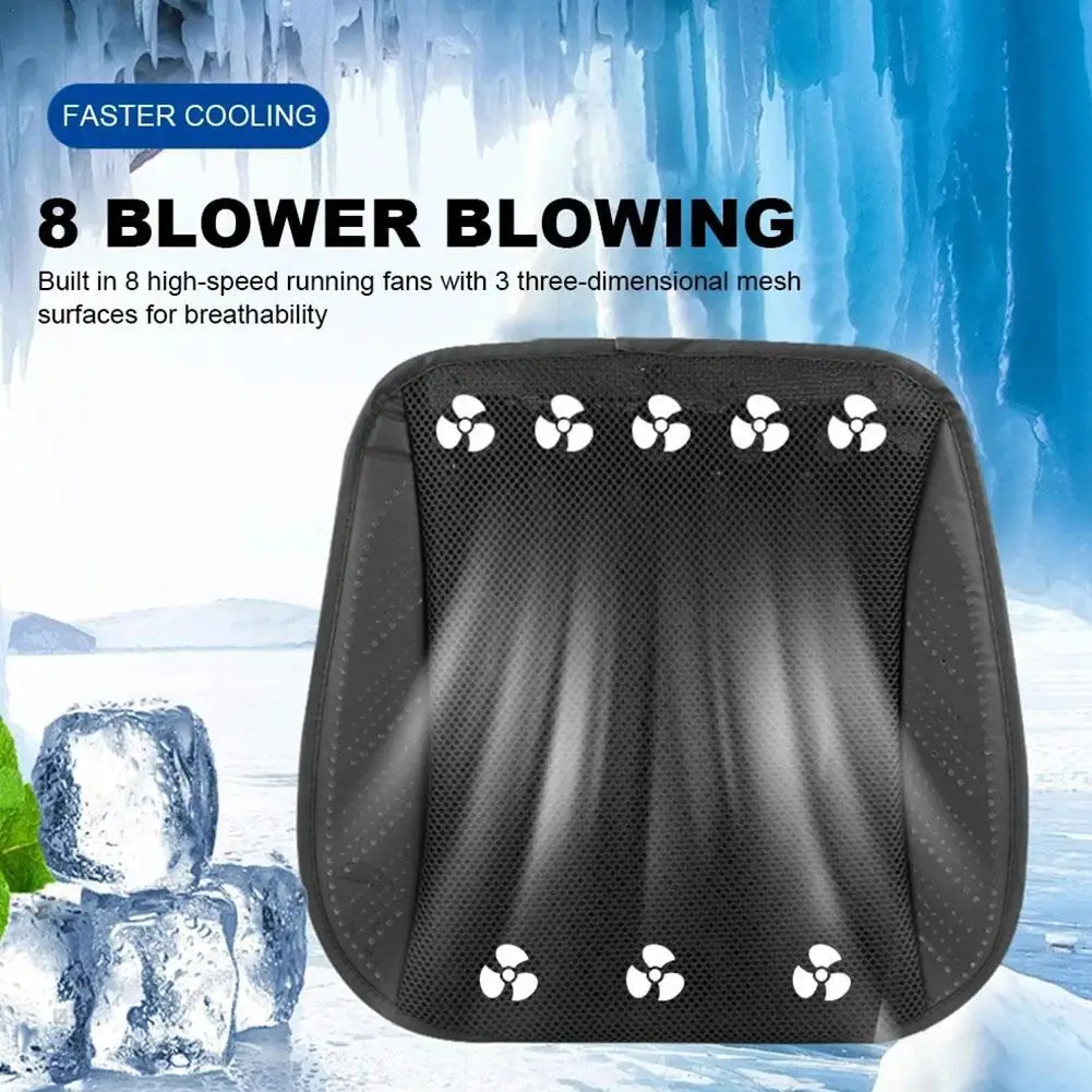 

Summer Ventilation Cushion Seat Cushion Car Seat Cushion Ventilated Fan Seat Cushion With 5/8 Fans Seat Cover Blowing Cool
