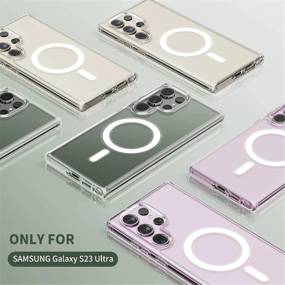 Enhanced Magnetic Transparent Phone Case - Durable Hard PC Cover Accessory