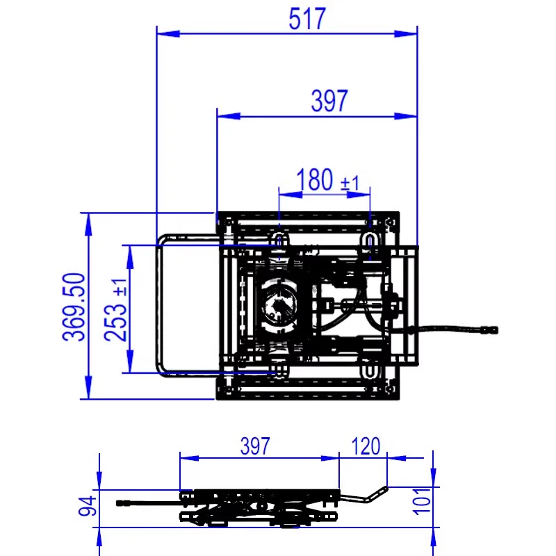 Bus Seat Suspension Base Truck Pneumatic Air Suspension for Truck Driver's Seat Air suspension shock-absorbing base