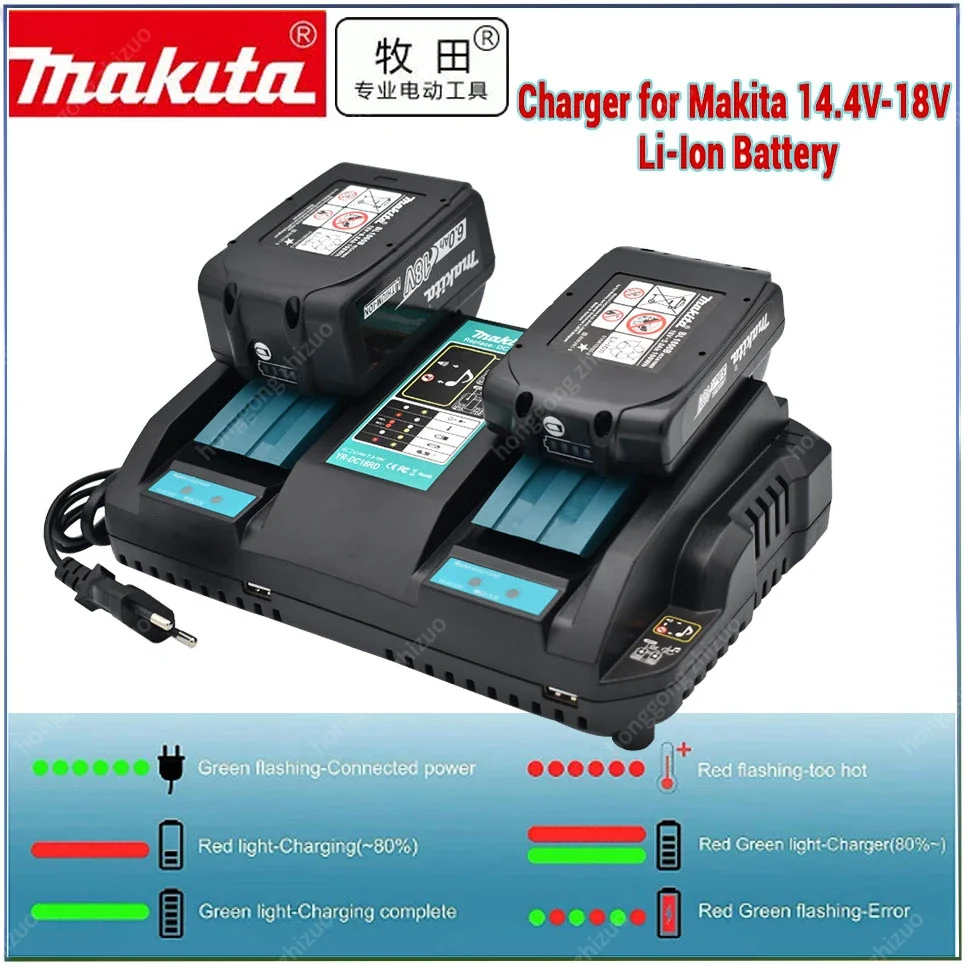 

Dual USB Port charger for Makita Battery Charger 14.4V 18V BL1860 BL1415 BL1430 BL1830 BL1840 BL1850 BL1845