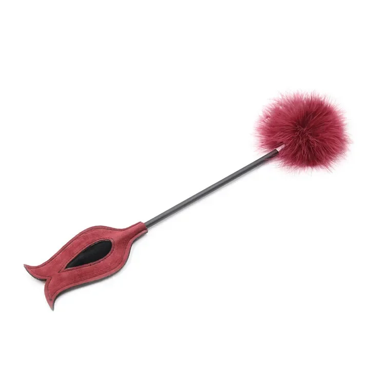 Horse whip red leather equestrian whip