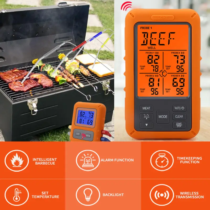 Digital Chef Thermometer Wireless Meat Thermometer Remote Instant Read BBQ Cooking Food Thermometer for Kitchen Oven Grill 2