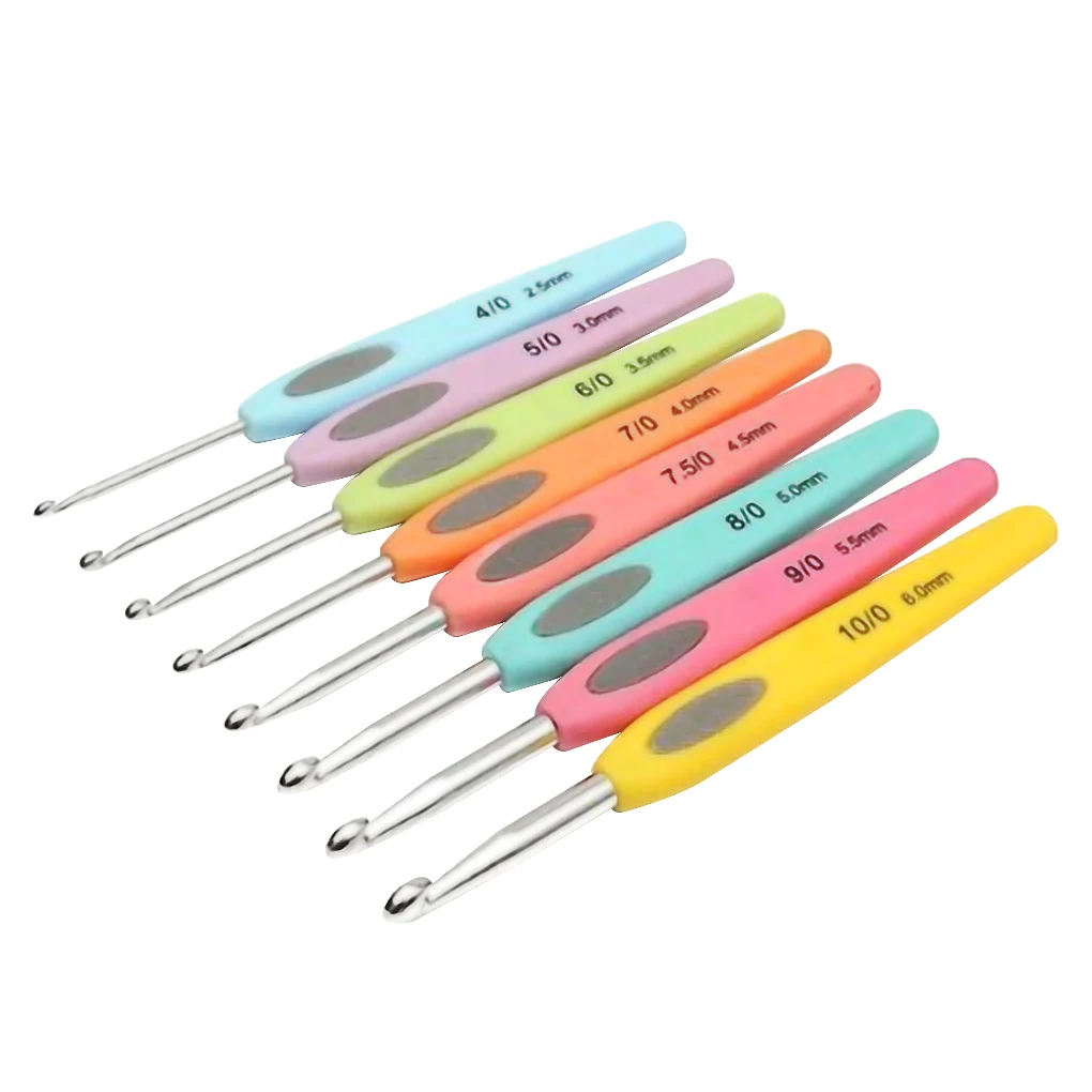 Wholesale Aluminum Crochet Hooks with Plastic Handle Covered